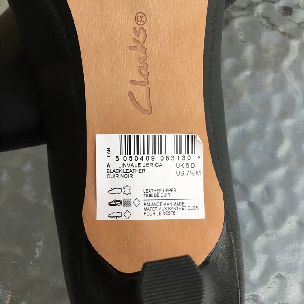 Clarks Linvale Jerica Black Kitten Heels Size 7.5m - image 2